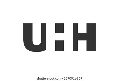 UHH logo design. Initial letter U H H bold font style for tech startups, consulting, corporate branding. Creative company name, headlines typography identity, trendy logotype. Vector illustration.
