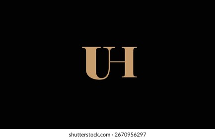 UH,HU,U,H,H,U abstrato, letras, logotipo, monograma, estilo, símbolos, ambições, ícones, 
