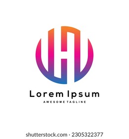 UHL letter logo design icon