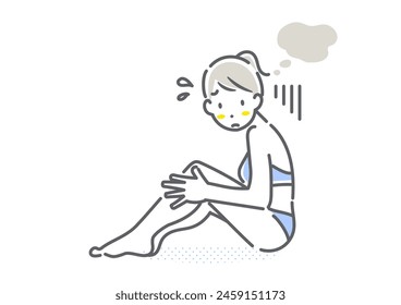 uhnappy young woman, skin care