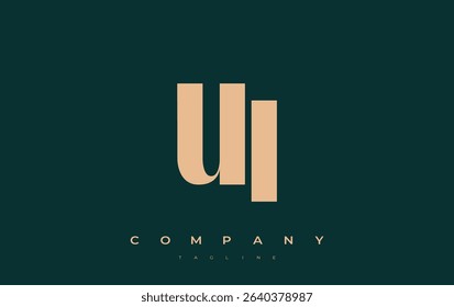 UI Abstract Geometric Logo Design. Modern and elegant logo design with simplistic typography elements, showcasing branding excellence.