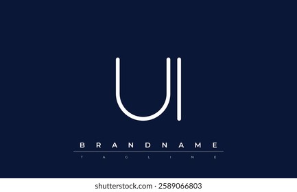 UI Abstract letter logo. This logo icon incorporate with abstract shape in the creative way
