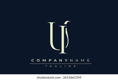 UI abstract Logo. Elegantly Designed Minimalist Monogram Logo with Stylish Lettering. Sophisticated and sleek minimalist monogram showcasing unique lettering design.