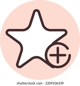 UI add favorite, illustration, vector on white background.