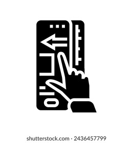animación ui ux ui diseño glifo icono vector. animación ui ux ui diseño signo. símbolo aislado ilustración
