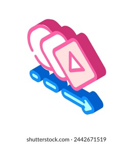 ui animation ux ui design isometric icon vector. ui animation ux ui design sign. isolated symbol illustration