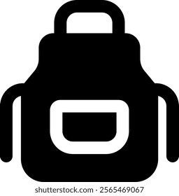 UI Apron Vector Icon Illustration. Glyph Style