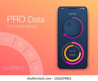 UI audio player templates templates in vector with design elements