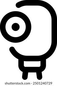 Vektorsymbol-Illustration des UI-Audiorecorders. Linienstil