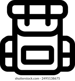 UI backpack Vector Icon Illustration. Line Style