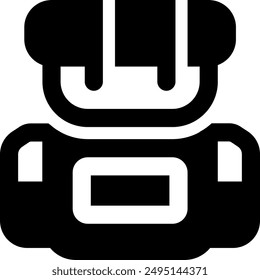 UI backpack Vector Icon Illustration. Glyph Style