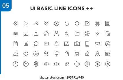 UI BASIC ICONS (Line or Fill)