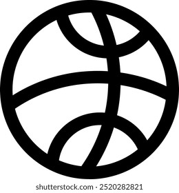 UI basketball Vector Icon Illustration. Line Style