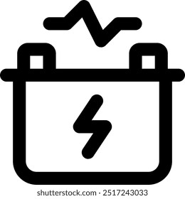 UI battery Vector Icon Illustration. Line Style