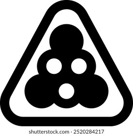 Ilustração do ícone de vetor de bilhar da interface do usuário. Estilo de Glifo