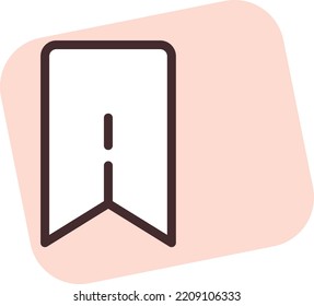 Ui-Lesezeichen, Illustration, Vektorgrafik auf weißem Hintergrund.