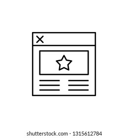 ui, browser, promotion icon. Element of marketing for mobile concept and web apps icon. Thin line icon for website design and development, app development. Premium icon