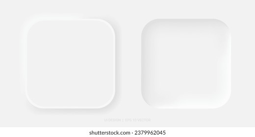 Botones Ui. Juego de botones de interruptor de diseño de material. Ilustración vectorial.