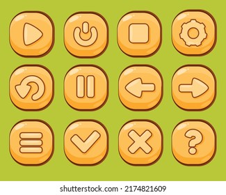 Ui Buttons Set Isolated Vector Illustration Stock Vector (Royalty Free ...