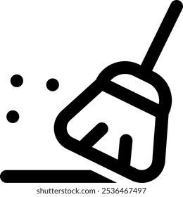 Ilustración de icono de Vector de limpieza de interfaz de usuario. Estilo de línea