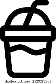 UI cold drink Vector Icon Illustration. Line Style