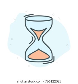 UI colored icon sand glasses time