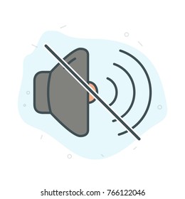 UI colored icon volume muted