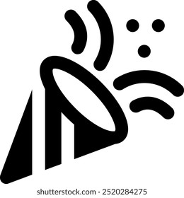 UI confetti Vector Icon Illustration. Glyph Style