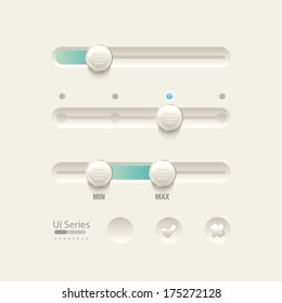 UI controls web slide, user interface elements.