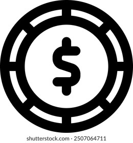 UI cost Vector Icon Illustration. Line Style