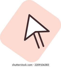 UI Cursor, illustration, vector on white background.