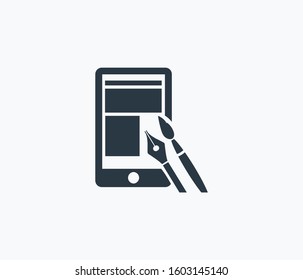 UI design icon isolated on clean background. UI design icon concept drawing icon in modern style. Vector illustration for your web mobile logo app UI design.