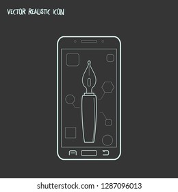 UI design icon line element. Vector illustration of UI design icon line isolated on clean background for your web mobile app logo design.