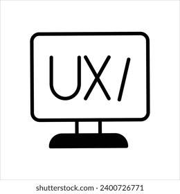 Icono de Diseño Ui con vector de fondo blanco