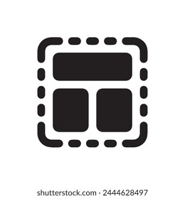 UI design layout icon black line and filled