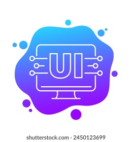UI design line icon, User interface development
