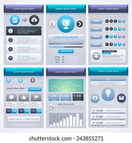 UI Design. Mobile Web UI Concept. Vector eps 10.