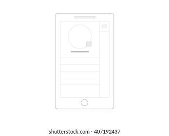 ui design smartphone app template with navigation view