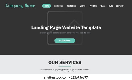 UI Design Website Template For Business. Vector Illustration EPS 10