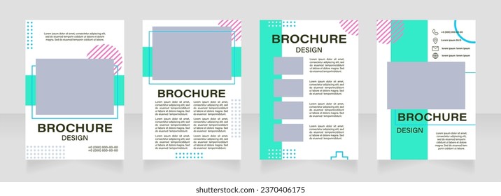 UI designer course blank brochure layout design. Interface building. Vertical poster template set with empty copy space for text. Premade corporate reports collection. Editable flyer paper pages