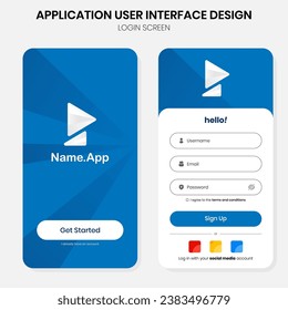 UI display for login page menu