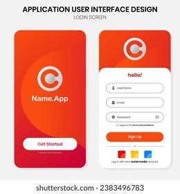 UI display for login page menu