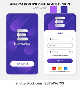 UI display for login page menu
