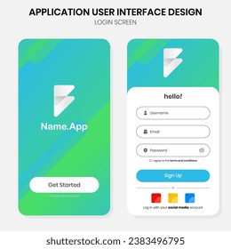 UI display for login page menu