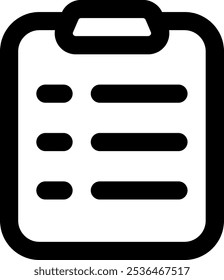 UI to do list Vector Icon Illustration. Line Style