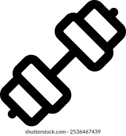Ilustração do ícone de vetor do haltere da interface do usuário. Estilo da Linha