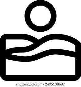 UI dune Vector Icon Illustration. Line Style