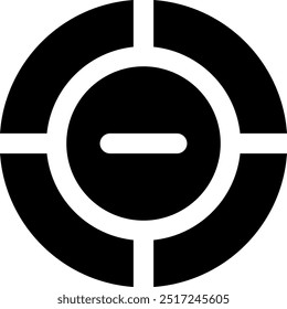 Ilustração do Ícone Vetor do elétron da IU. Estilo de Glifo