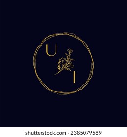 UI elegant wedding initial logo in high quality professional design that will print well across any print media