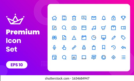 UI elements icon set. You will get essential mostly used icons for web ui as well as for mobile application. Home, save, delete, email, notification, lock, music, cart, search, move, record, menu 